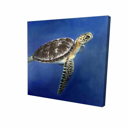 FONDO 32 x 32 in. Turtle in the Ocean-Print on Canvas FO2792318